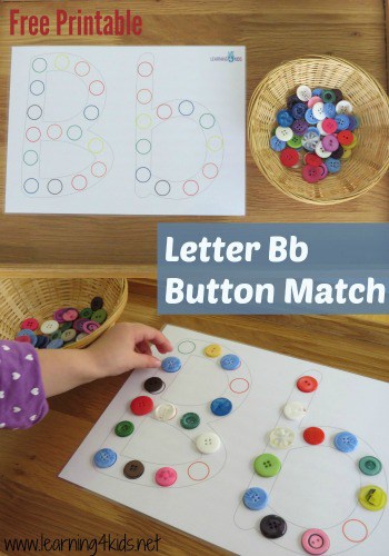 ALPHABET ACTIVITIES LETTER B ACTIVITIES Learning 4 Kids