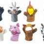 Farm Animal Hand Puppets Set Of 8 