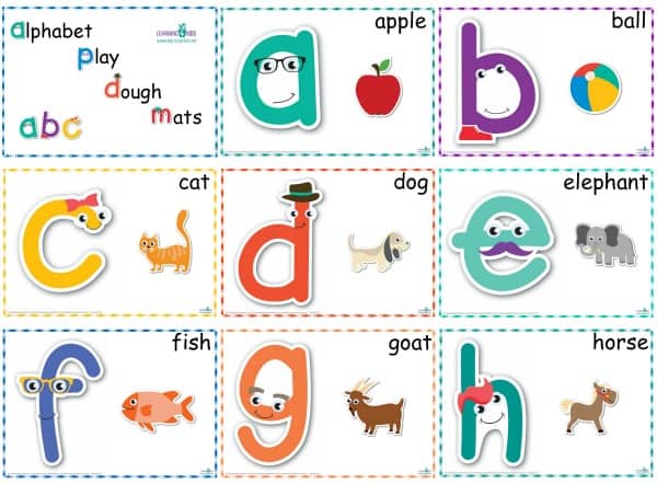 Alphabet Play Dough Mats Standard Print Learning 4 Kids