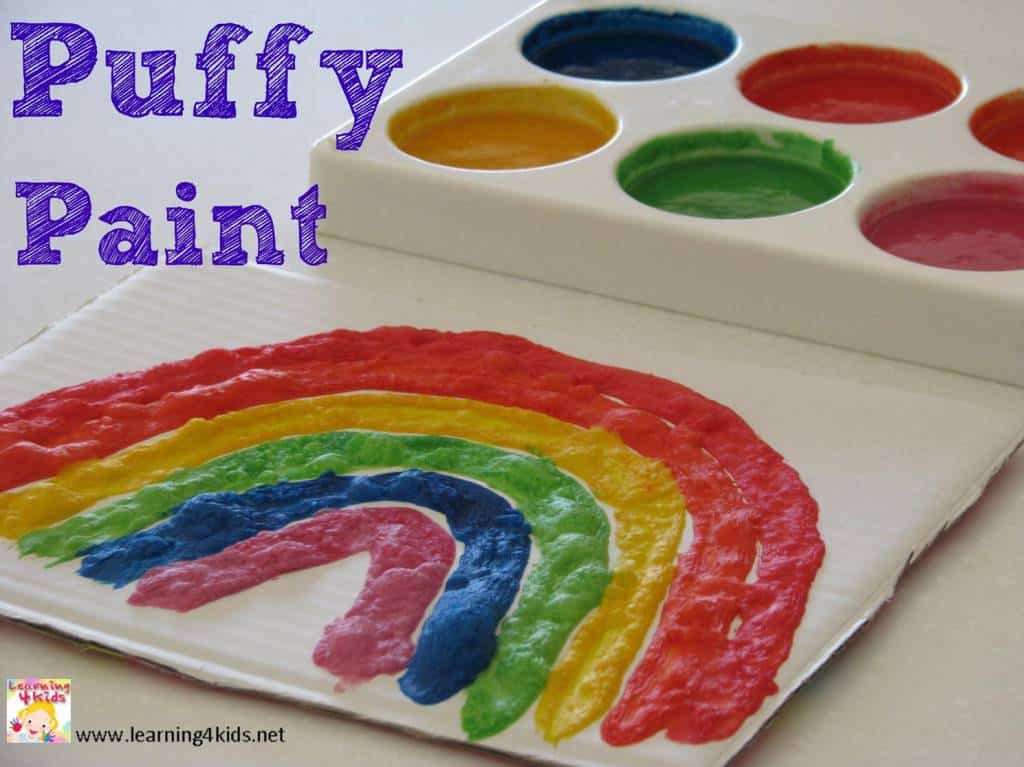 Paint Activities for Kids: Puffy Paint 