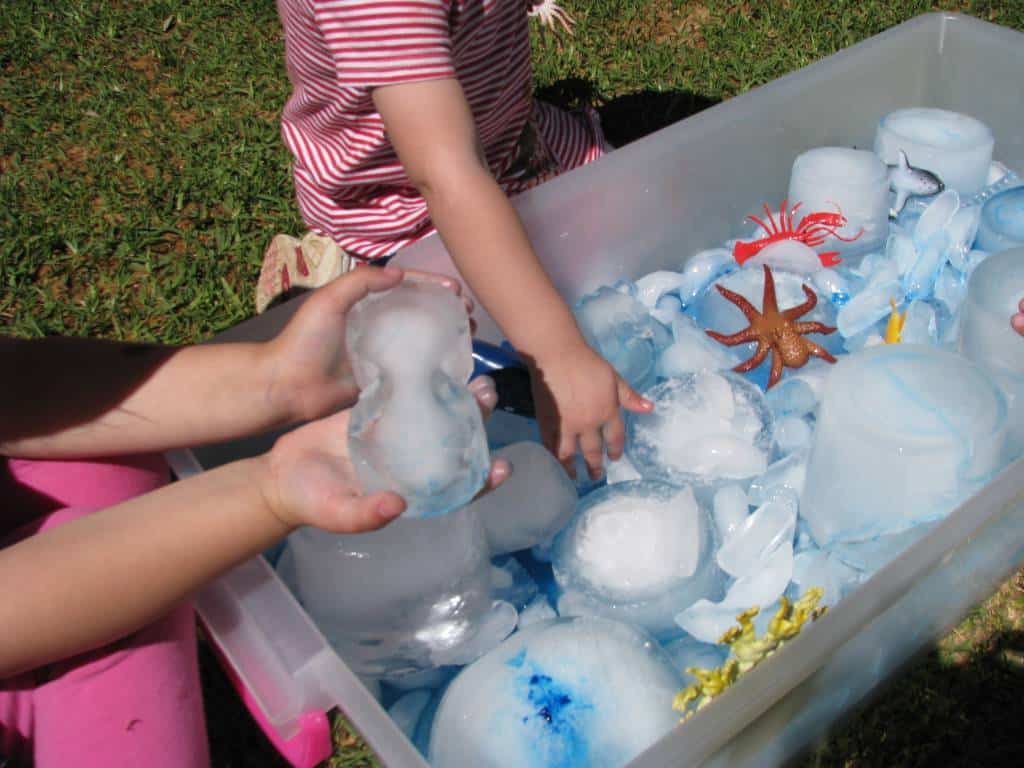 ice cube sensory play