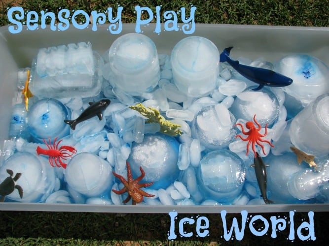 ice cube sensory play