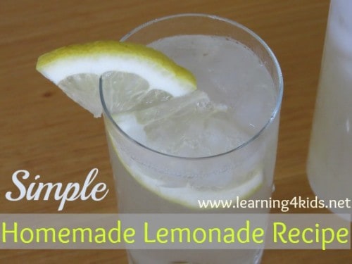 Simple Homemade Lemonade Recipe | Learning 4 Kids