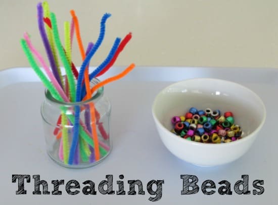 threading beads 2 year old