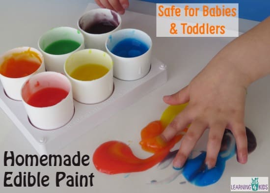 Homemade Edible Finger Paint Learning 4 Kids