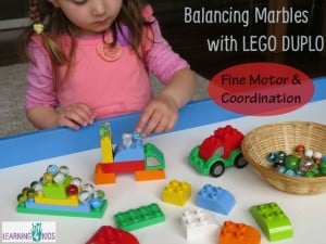 Balancing Marbles with Lego Duplo | Learning 4 Kids