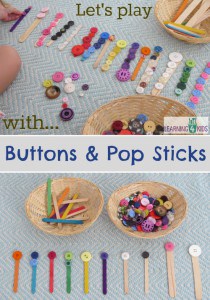 Buttons and Pop Sticks | Learning 4 Kids