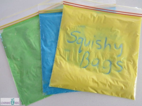Gelatin Squish Bags - an Edible Sensory Bag for Babies