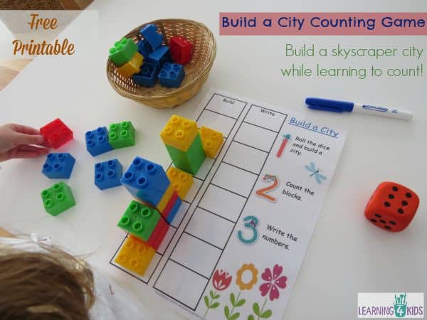 2 alphabet outcome games Game Counting Learning Kids Subitising Build and  City a 4