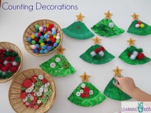 Paper Plate Christmas Tree Counting Decoration | Learning 4 Kids