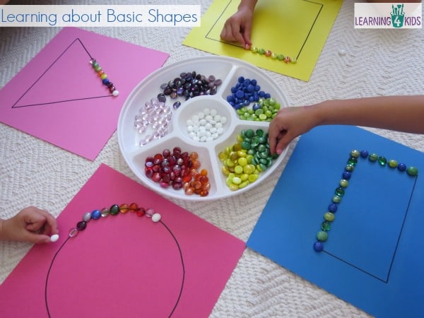 Basic Shapes Work Station or Centre Activity | Learning 4 Kids