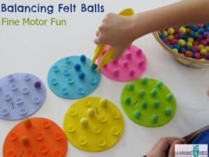 Balancing Felt Balls – Fine Motor Fun | Learning 4 Kids