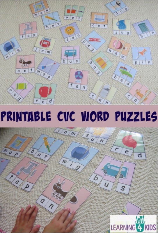 Printable CVC Words Bundle Activity Pack | Learning 4 Kids