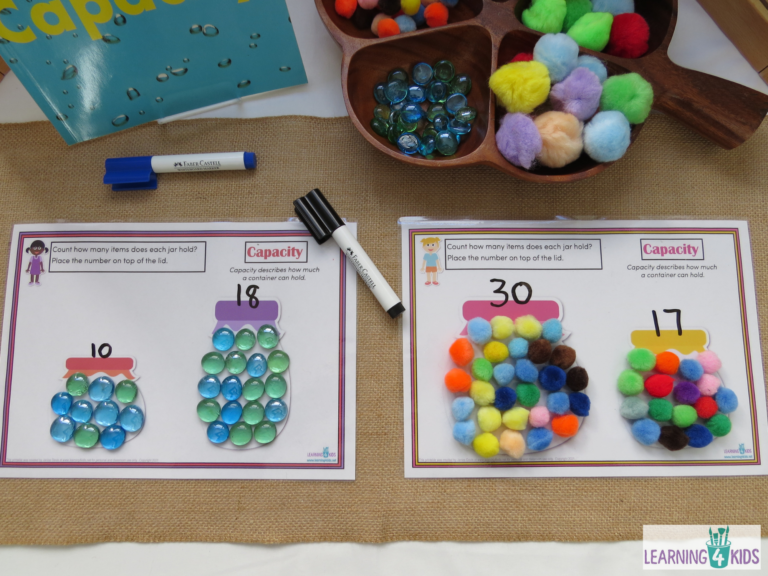 Printable Measurement Capacity Activity Mats | Learning 4 Kids