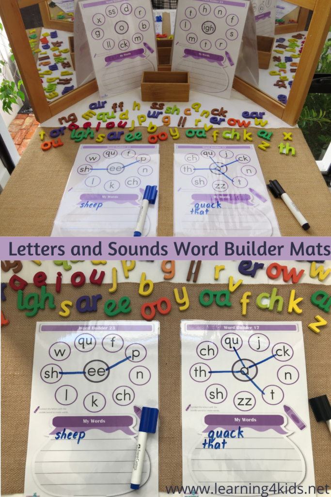 Letters and Sound Word Builder Phase 3 Bundle | Learning 4 Kids